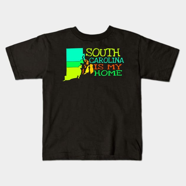 USA State: South Carolina Kids T-Shirt by KK-Royal